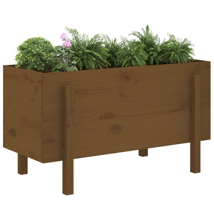 Fioriera Rialzata da Giardino Ambra 101x50x57 cm Massello Pino