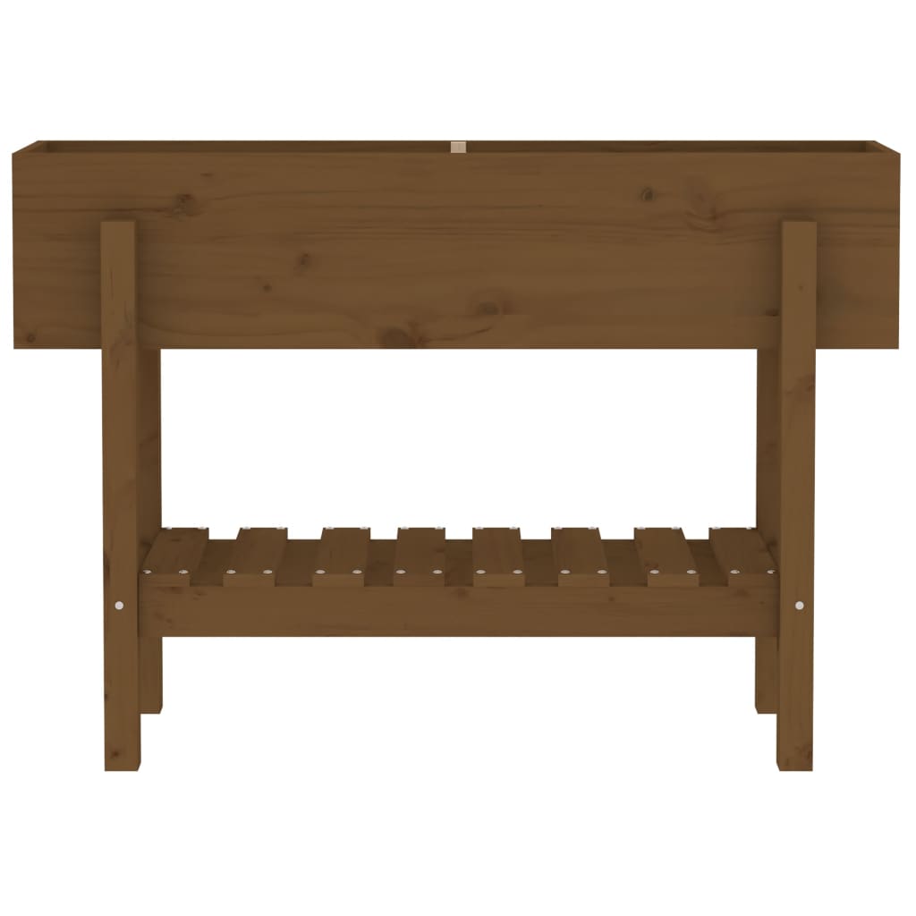 Fioriera Rialzata da Giardino Ambra 101x30x69 cm Massello Pino