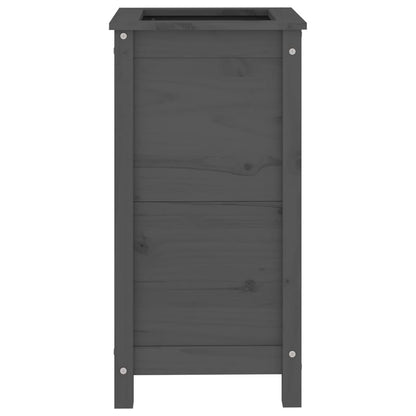 Fioriera da Giardino Grigia 40x40x78 cm Legno Massello di Pino