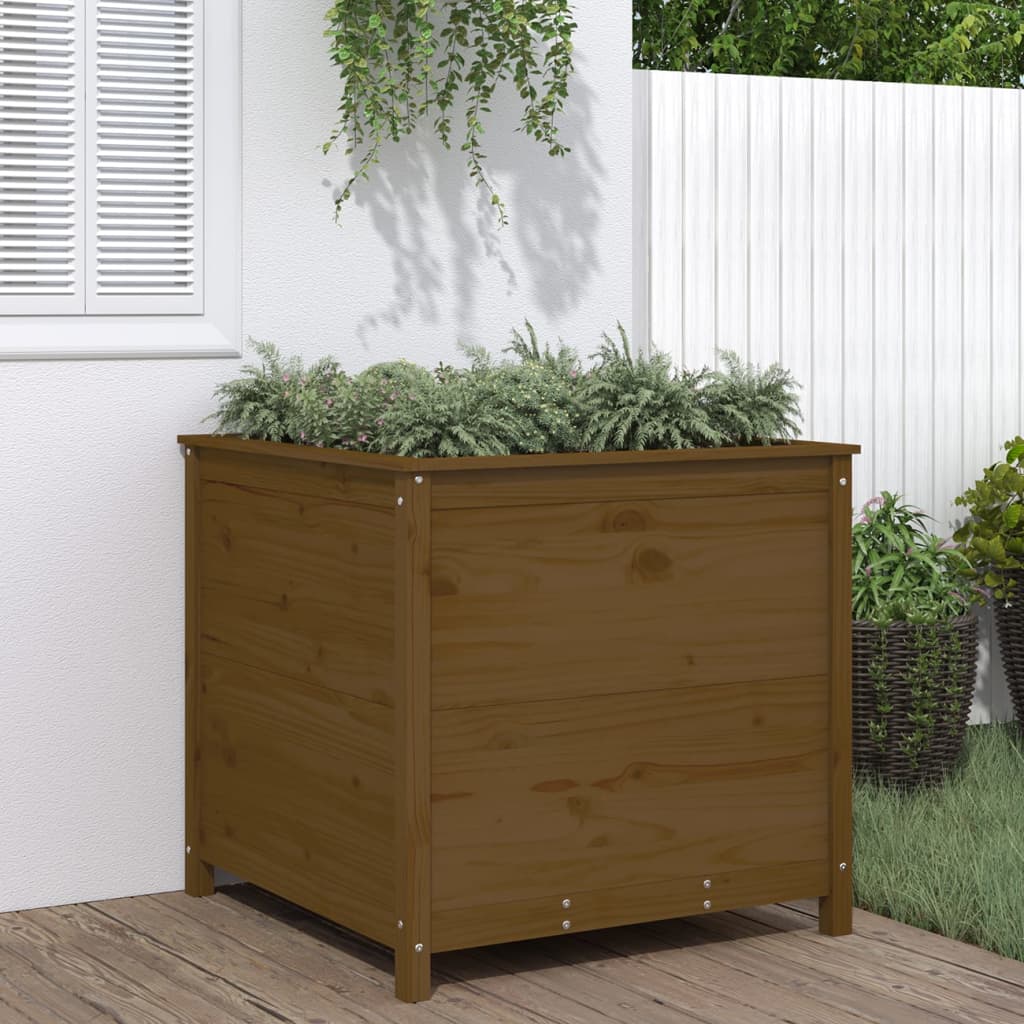 Fioriera da Giardino Ambra 82,5x82,5x78 cm Legno Massello Pino
