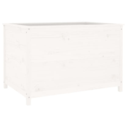 Fioriera Rialzata Giardino Bianca 119,5x82,5x78cm Massello Pino