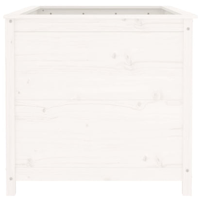 Fioriera Rialzata Giardino Bianca 119,5x82,5x78cm Massello Pino