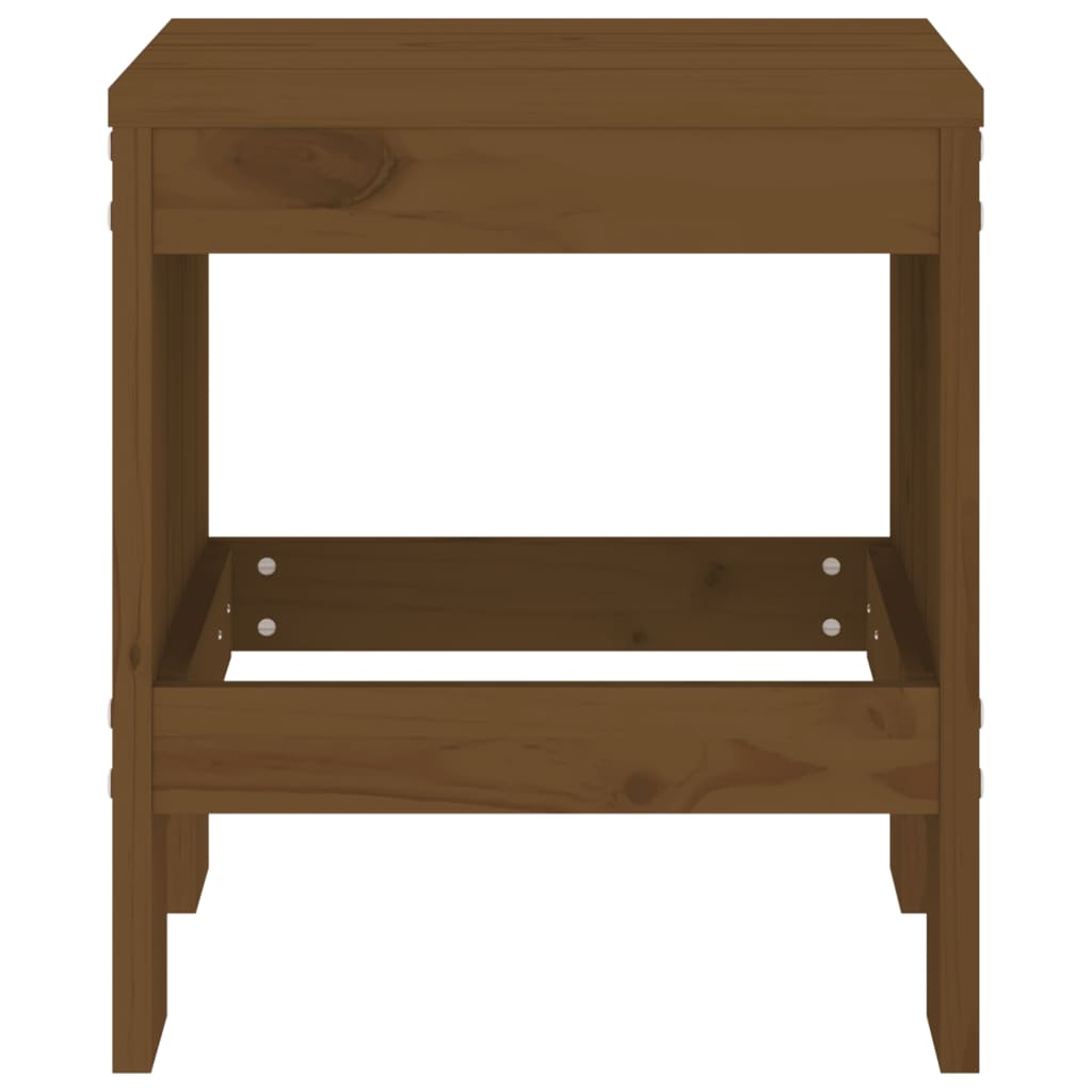 Sgabelli Bar 2 pz Marrone Ambra 40x36x45 cm Legno Massello Pino