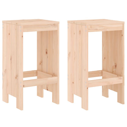 Sgabelli da Bar 2 pz 40x36x75 cm in Legno Massello di Pino