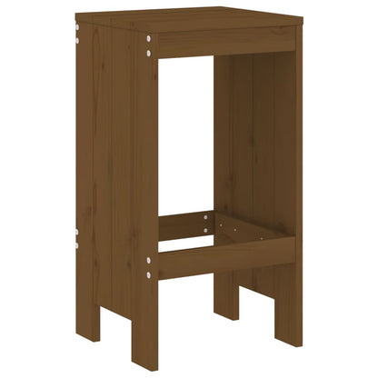 Sgabelli Bar 2pz Marrone Ambra 40x36x75cm Legno Massello Pino