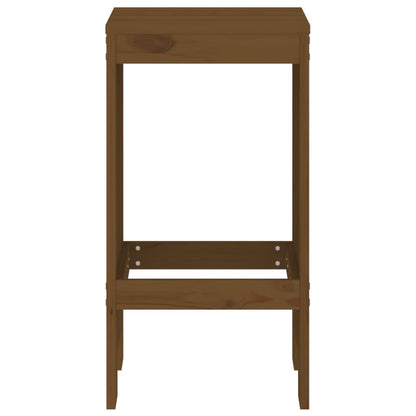 Sgabelli Bar 2pz Marrone Ambra 40x36x75cm Legno Massello Pino