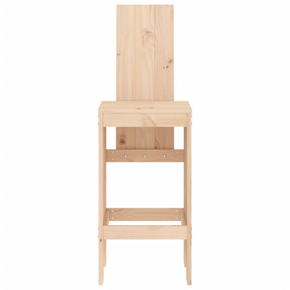 Sgabelli da Bar 2 pz 40x42x120 cm in Legno Massello di Pino