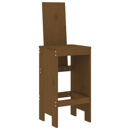 Sgabelli 2 pz Marrone Ambra 40x42x120 cm Legno Massello di Pino