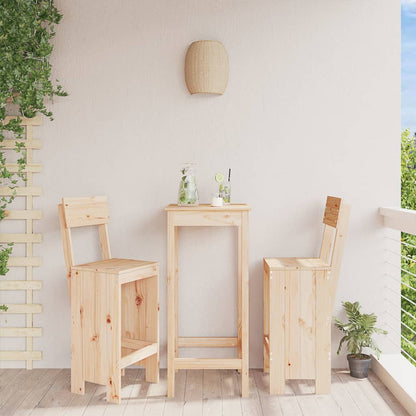 Sgabelli da Bar 2 pz 40x48,5x115,5 cm in Legno Massello di Pino