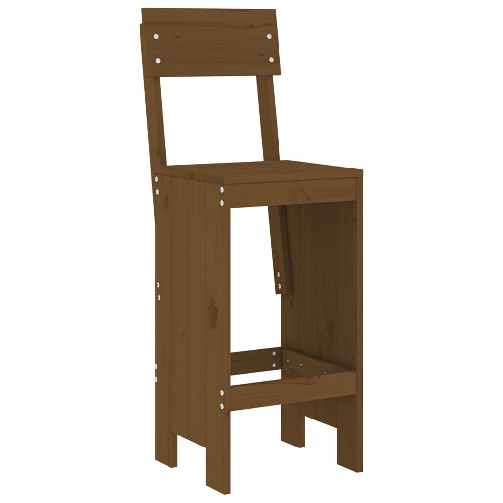 Sgabelli da Bar 2pz ambra 40x48,5x115,5 cm Legno Massello Pino
