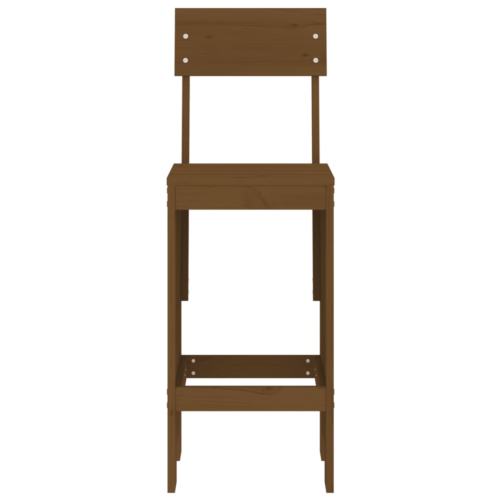 Sgabelli da Bar 2pz ambra 40x48,5x115,5 cm Legno Massello Pino