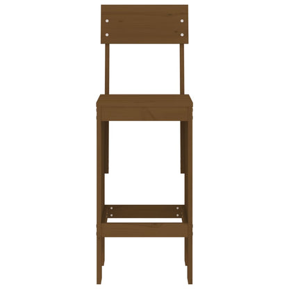 Sgabelli da Bar 2pz ambra 40x48,5x115,5 cm Legno Massello Pino