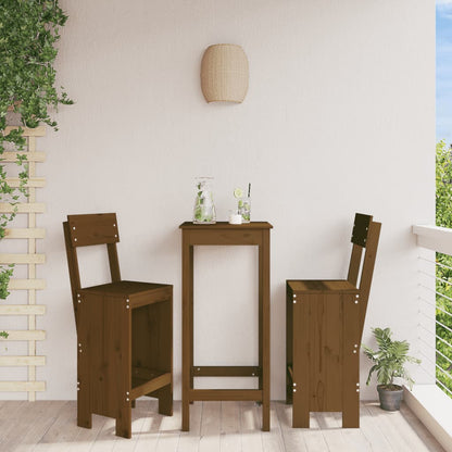 Sgabelli da Bar 2pz ambra 40x48,5x115,5 cm Legno Massello Pino