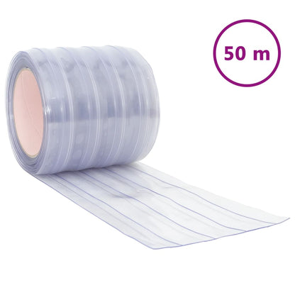 Tenda per Porte Trasparente 200 mm x 1,6 mm 50 m in PVC