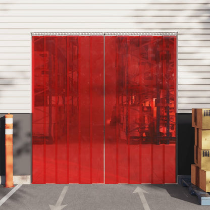 Tenda per Porte Rossa 300 mm x 2,6 mm 25 m in PVC