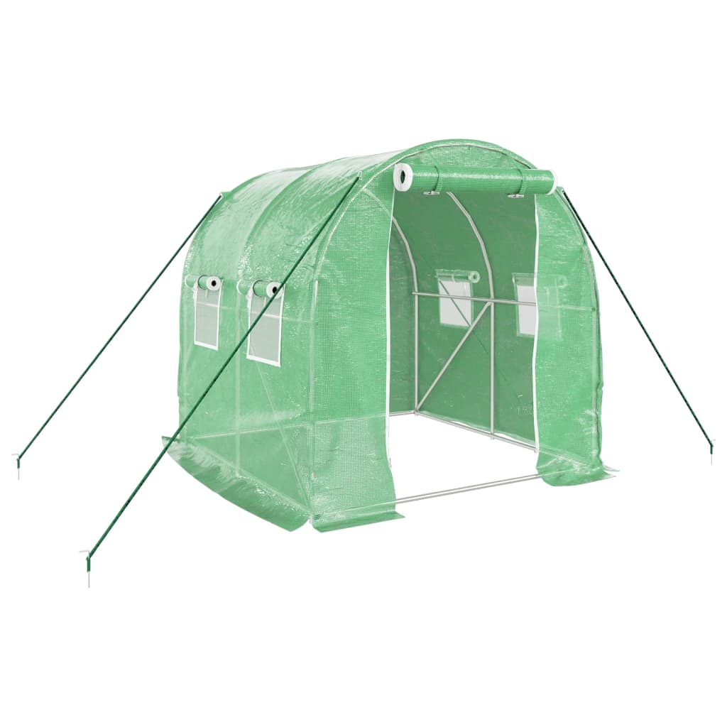Serra con Telaio in Acciaio Verde 4 mÂ² 2x2x2 m