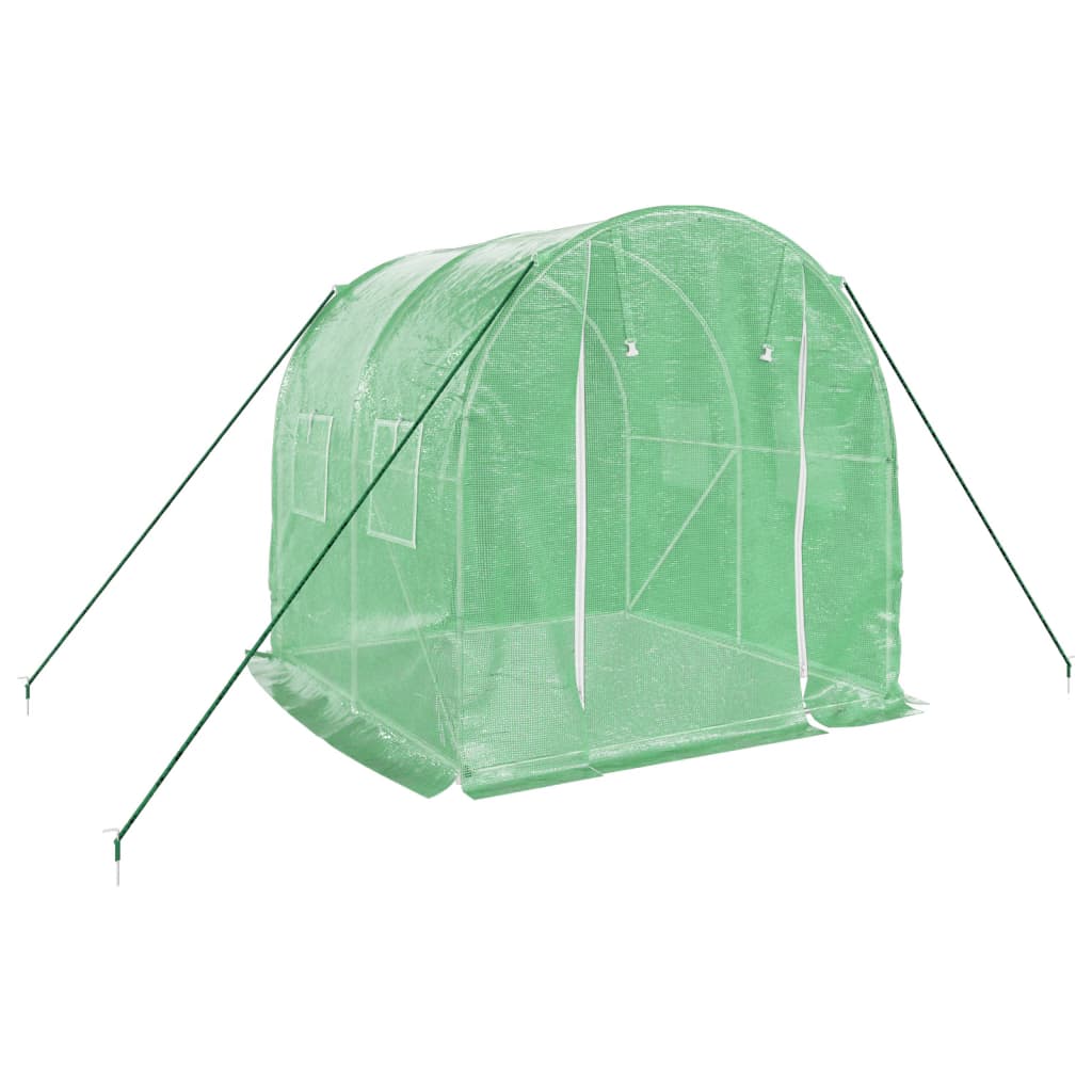 Serra con Telaio in Acciaio Verde 4 mÂ² 2x2x2 m