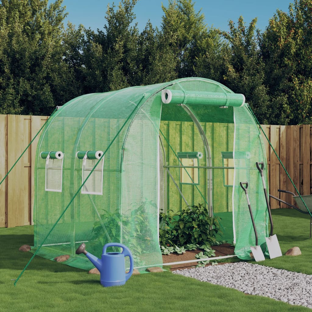 Serra con Telaio in Acciaio Verde 4 mÂ² 2x2x2 m