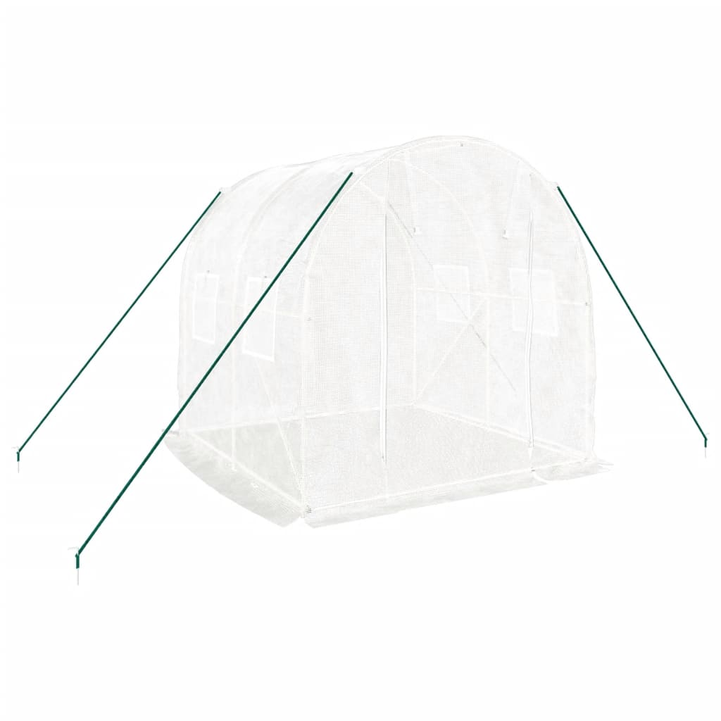 Serra con Telaio in Acciaio Bianco 4 mÂ² 2x2x2 m