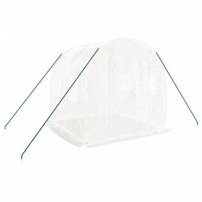 Serra con Telaio in Acciaio Bianco 4 mÂ² 2x2x2 m