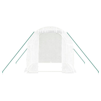 Serra con Telaio in Acciaio Bianco 4 mÂ² 2x2x2 m