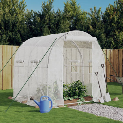 Serra con Telaio in Acciaio Bianco 4 mÂ² 2x2x2 m