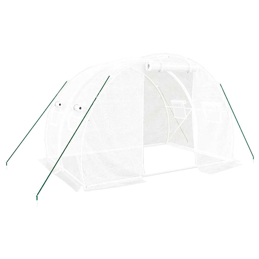 Serra con Telaio in Acciaio Bianco 6 mÂ² 3x2x2 m