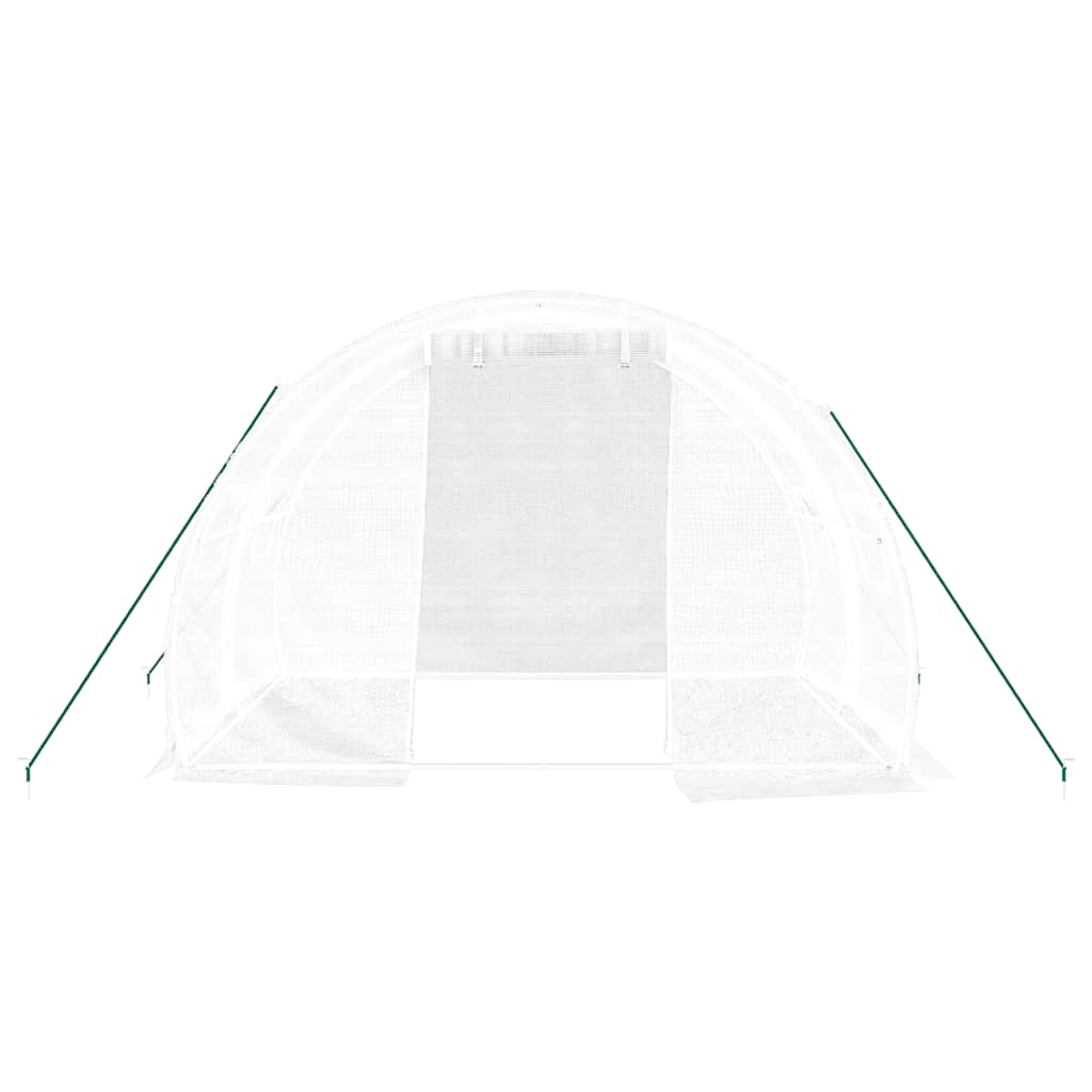 Serra con Telaio in Acciaio Bianco 6 mÂ² 3x2x2 m