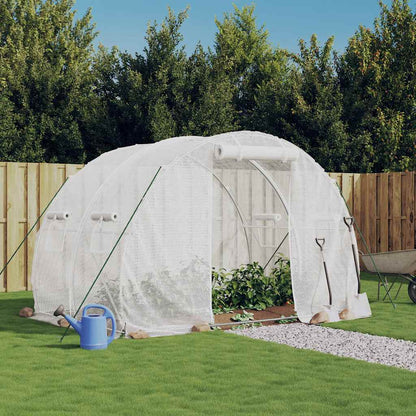 Serra con Telaio in Acciaio Bianco 6 mÂ² 3x2x2 m