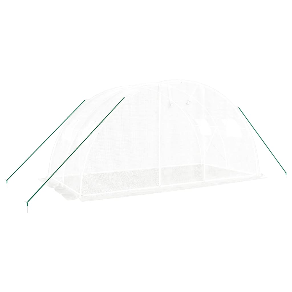 Serra con Telaio in Acciaio Bianco 8 mÂ² 4x2x2 m