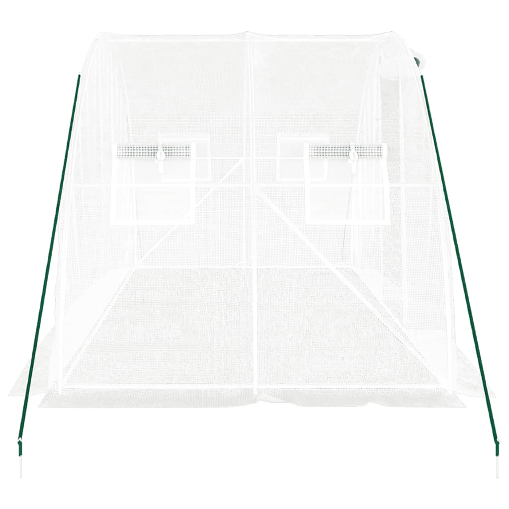 Serra con Telaio in Acciaio Bianco 8 mÂ² 4x2x2 m