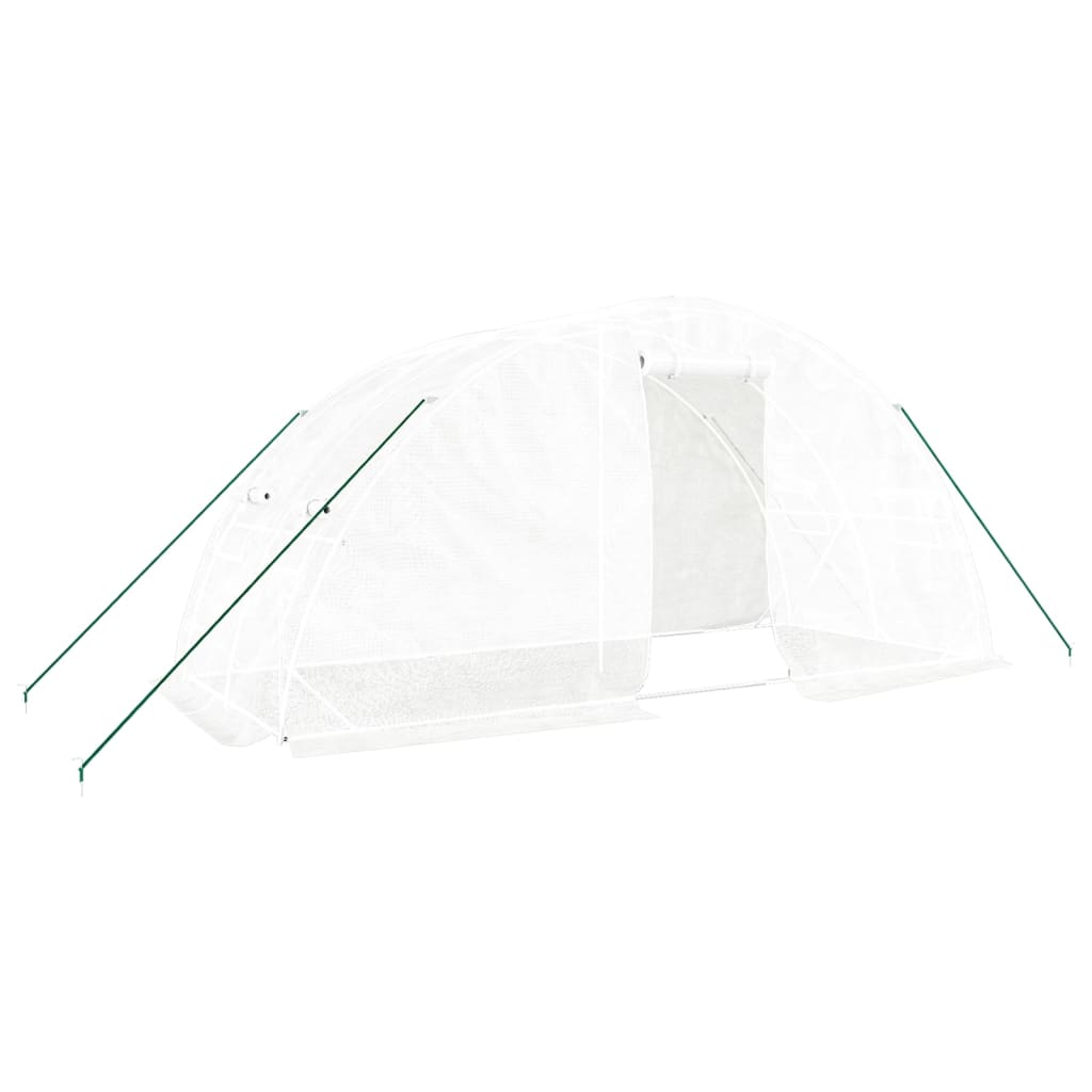 Serra con Telaio in Acciaio Bianco 10 mÃ‚Â² 5x2x2,3 m