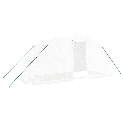 Serra con Telaio in Acciaio Bianco 10 mÃ‚Â² 5x2x2,3 m
