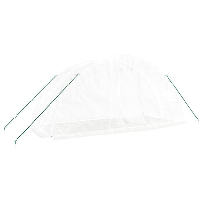 Serra con Telaio in Acciaio Bianco 10 mÃ‚Â² 5x2x2,3 m
