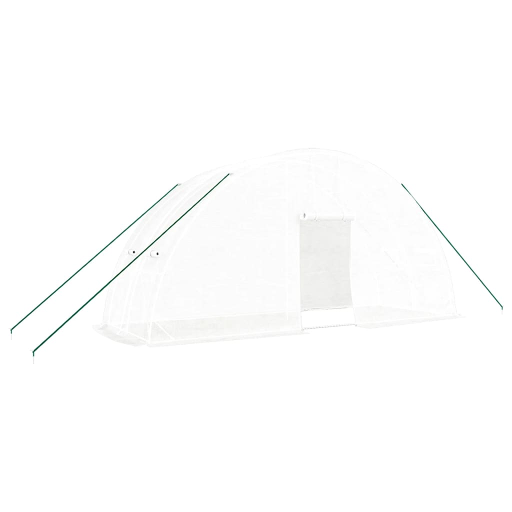 Serra con Telaio in Acciaio Bianco 12 mÃ‚Â² 6x2x2,85 m