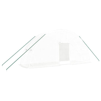 Serra con Telaio in Acciaio Bianco 12 mÃ‚Â² 6x2x2,85 m
