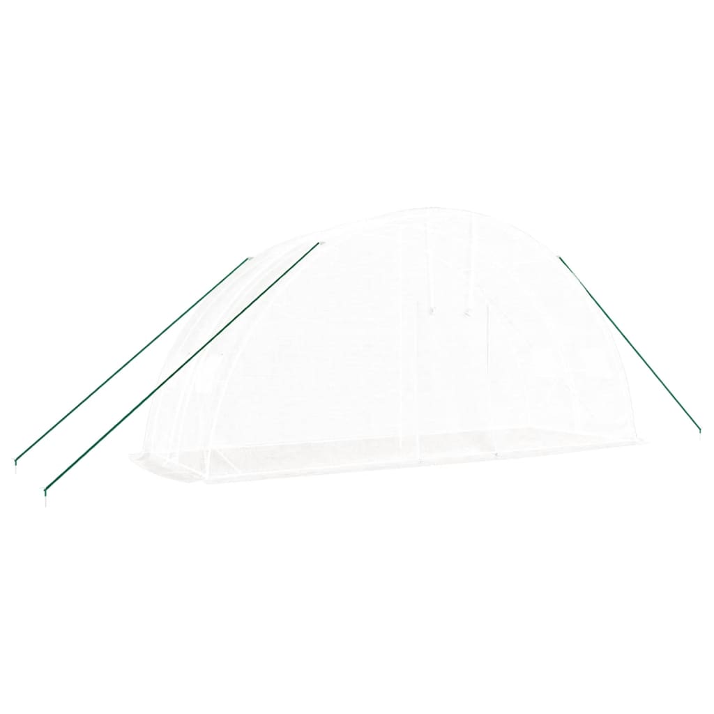 Serra con Telaio in Acciaio Bianco 12 mÃ‚Â² 6x2x2,85 m