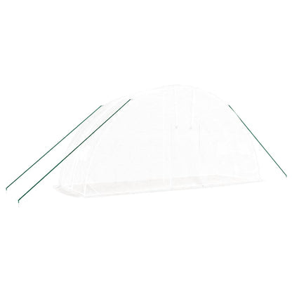 Serra con Telaio in Acciaio Bianco 12 mÃ‚Â² 6x2x2,85 m