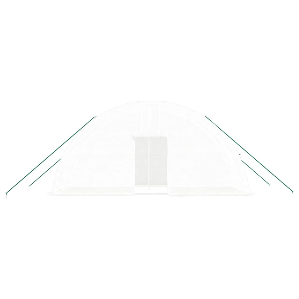 Serra con Telaio in Acciaio Bianco 12 mÃ‚Â² 6x2x2,85 m