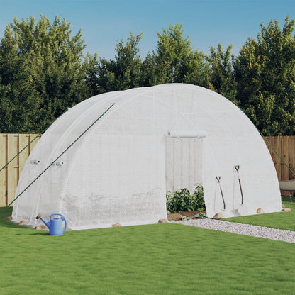 Serra con Telaio in Acciaio Bianco 12 mÃ‚Â² 6x2x2,85 m