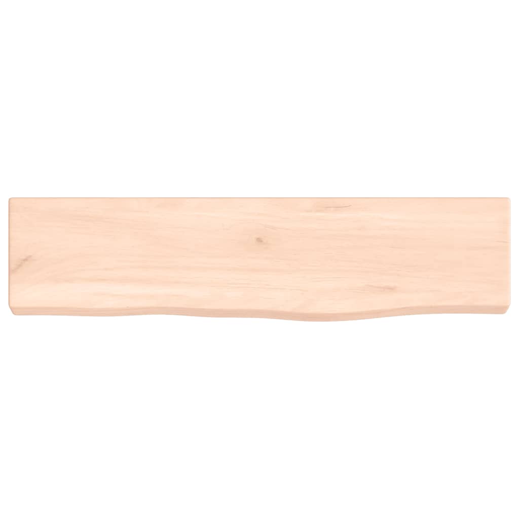 Ripiano a Parete 40x10x2 cm Legno Massello Rovere Non Trattato
