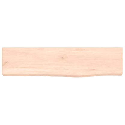 Ripiano a Parete 40x10x2 cm Legno Massello Rovere Non Trattato