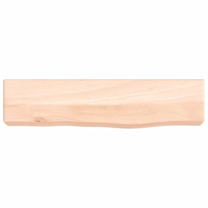 Ripiano a Parete 40x10x6 cm Legno Massello Rovere Non Trattato