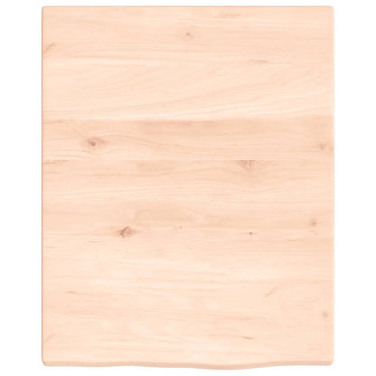Ripiano a Parete 40x50x2 cm Legno Massello Rovere Non Trattato
