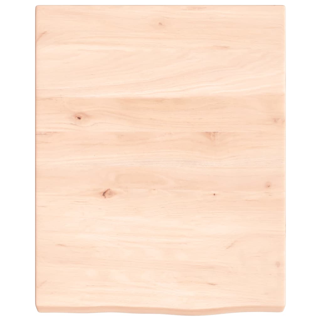 Ripiano a Parete 40x50x(2-4) cm Massello Rovere Non Trattato
