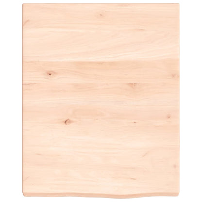 Ripiano a Parete 40x50x(2-4) cm Massello Rovere Non Trattato