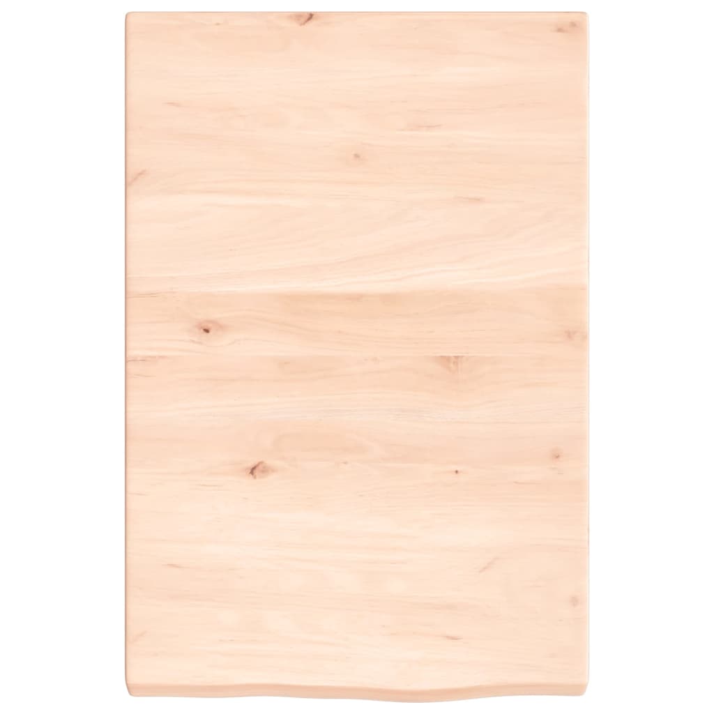 Ripiano a Parete 40x60x(2-4) cm Massello Rovere Non Trattato