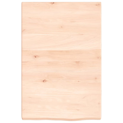 Ripiano a Parete 40x60x(2-4) cm Massello Rovere Non Trattato