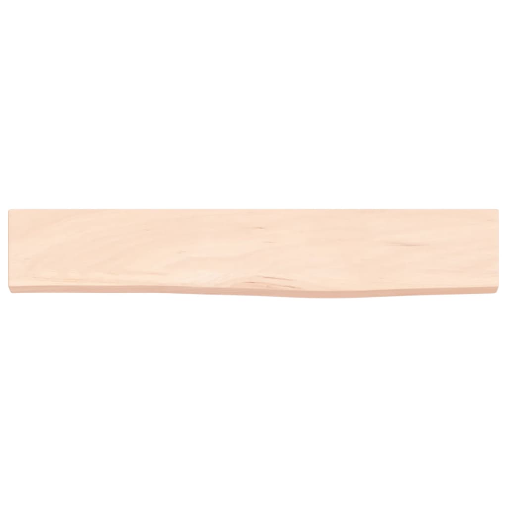 Ripiano a Parete 60x10x2 cm Legno Massello Rovere Non Trattato