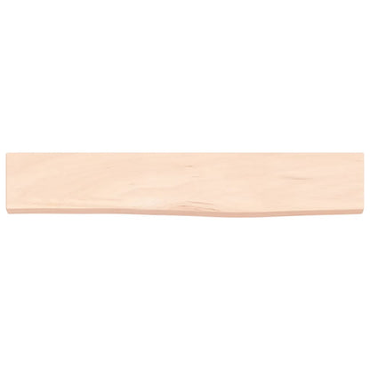 Ripiano a Parete 60x10x2 cm Legno Massello Rovere Non Trattato